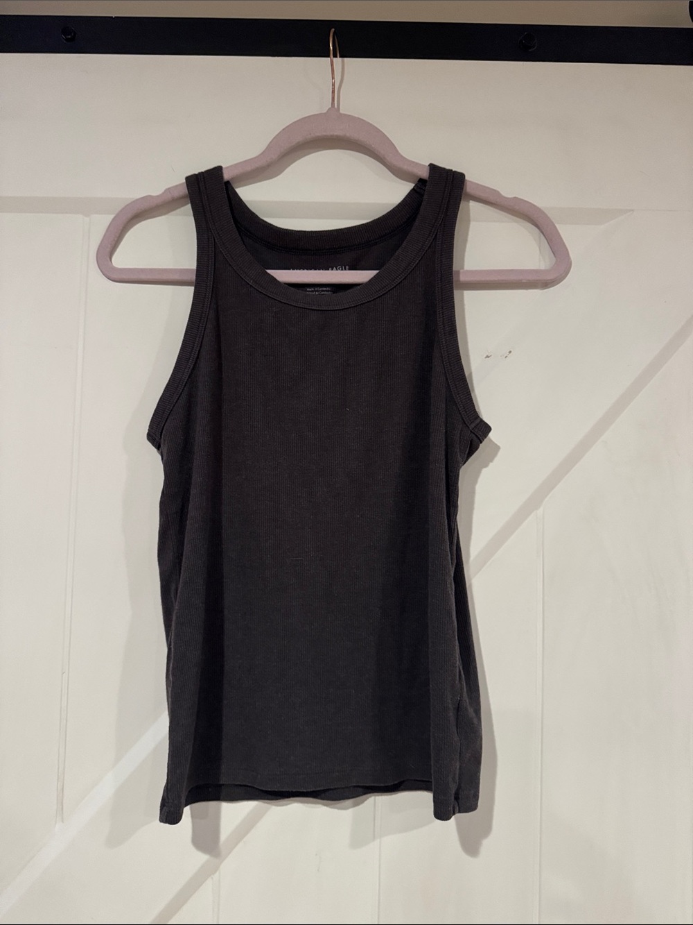 American Eagle Outfitters Black Ribbed Tank